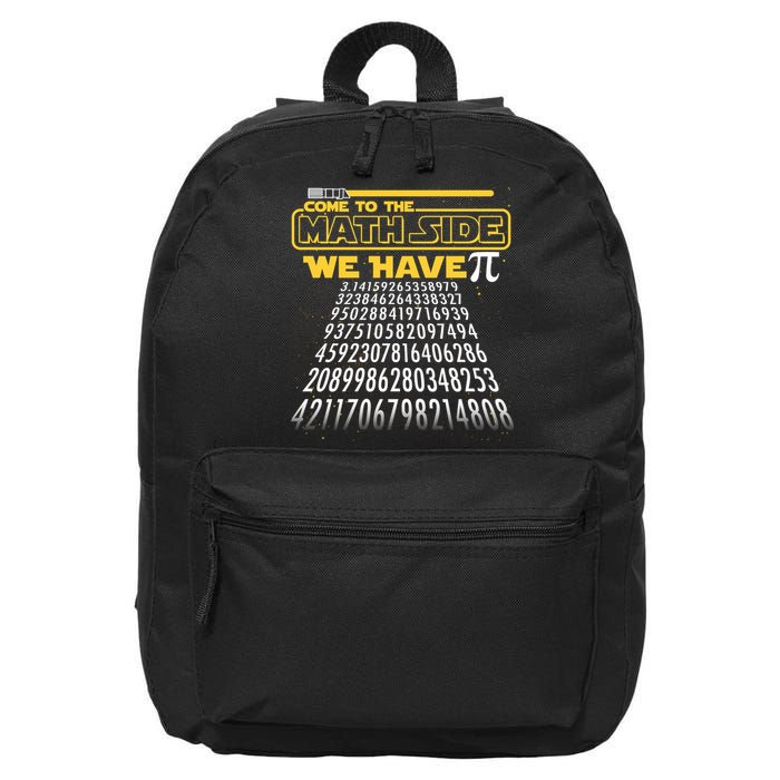 Funny Pi 3.14 Day Come To The Math Side We Have Pi 16 in Basic Backpack
