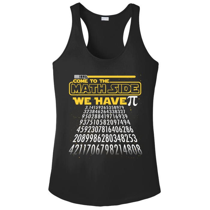 Funny Pi 3.14 Day Come To The Math Side We Have Pi Ladies PosiCharge Competitor Racerback Tank