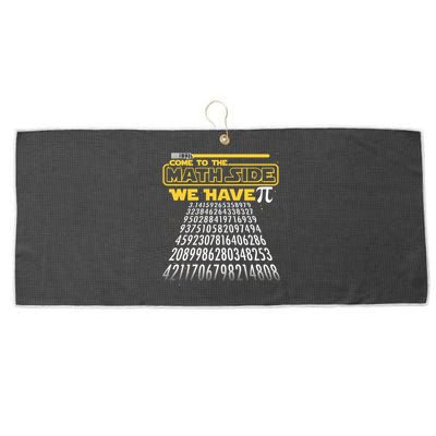 Funny Pi 3.14 Day Come To The Math Side We Have Pi Large Microfiber Waffle Golf Towel