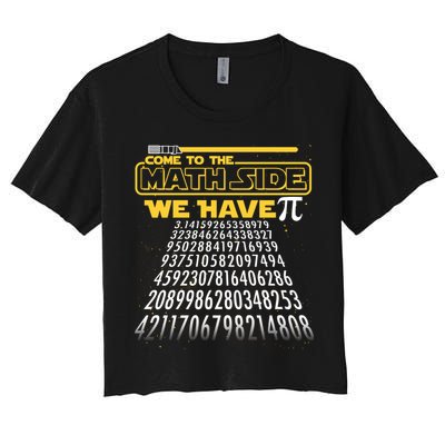 Funny Pi 3.14 Day Come To The Math Side We Have Pi Crop Top