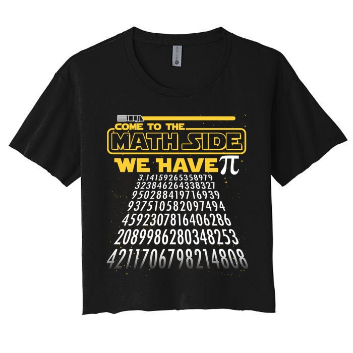 Funny Pi 3.14 Day Come To The Math Side We Have Pi Crop Top