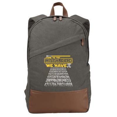 Funny Pi 3.14 Day Come To The Math Side We Have Pi Cotton Canvas Backpack