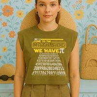 Funny Pi 3.14 Day Come To The Math Side We Have Pi Garment-Dyed Women's Muscle Tee
