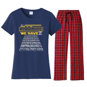 Funny Pi 3.14 Day Come To The Math Side We Have Pi Women's Flannel Pajama Set