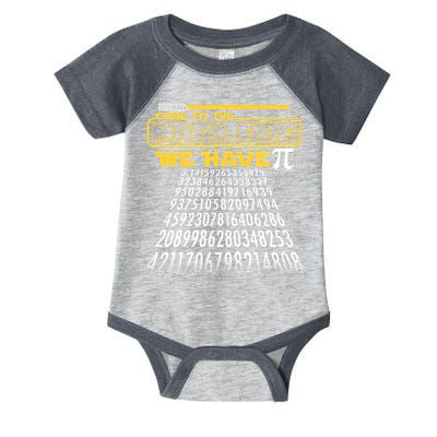 Funny Pi 3.14 Day Come To The Math Side We Have Pi Infant Baby Jersey Bodysuit