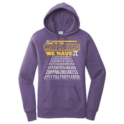 Funny Pi 3.14 Day Come To The Math Side We Have Pi Women's Pullover Hoodie