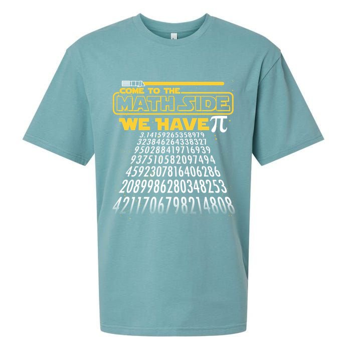 Funny Pi 3.14 Day Come To The Math Side We Have Pi Sueded Cloud Jersey T-Shirt