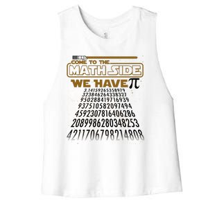 Funny Pi 3.14 Day Come To The Math Side We Have Pi Women's Racerback Cropped Tank