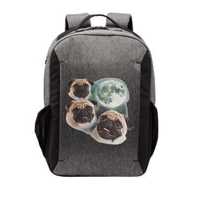 Funny Pug 3 Pug Moon Dog Lovers Three Space Canines Vector Backpack