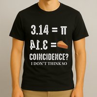 Funny Pi 314 = Pie Coincidence I Think Not Math Pun T-Shirt