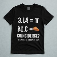 Funny Pi 314 = Pie Coincidence I Think Not Math Pun T-Shirt