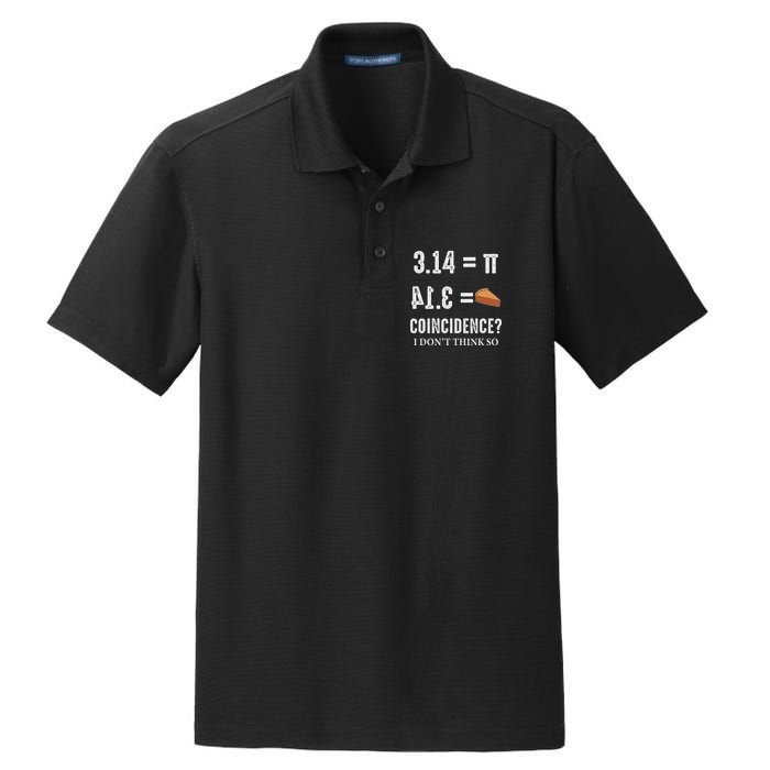 Funny Pi 314 = Pie Coincidence I Think Not Math Pun Dry Zone Grid Polo