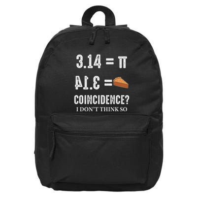 Funny Pi 314 = Pie Coincidence I Think Not Math Pun 16 in Basic Backpack