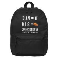 Funny Pi 314 = Pie Coincidence I Think Not Math Pun 16 in Basic Backpack