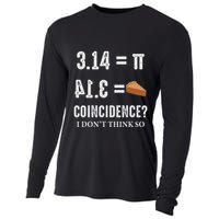 Funny Pi 314 = Pie Coincidence I Think Not Math Pun Cooling Performance Long Sleeve Crew