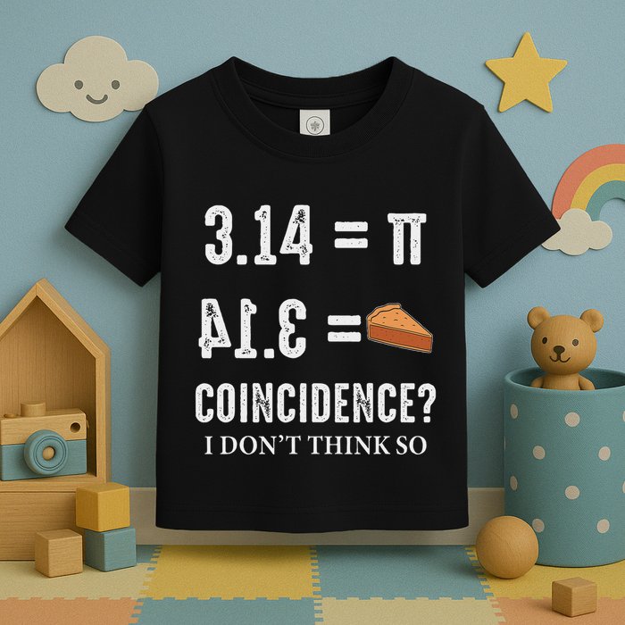 Funny Pi 314 = Pie Coincidence I Think Not Math Pun Toddler T-Shirt