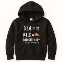 Funny Pi 314 = Pie Coincidence I Think Not Math Pun Kids Hoodie