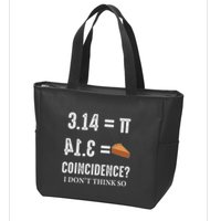 Funny Pi 314 = Pie Coincidence I Think Not Math Pun Zip Tote Bag