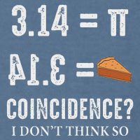 Funny Pi 314 = Pie Coincidence I Think Not Math Pun Garment-Dyed Sweatshirt