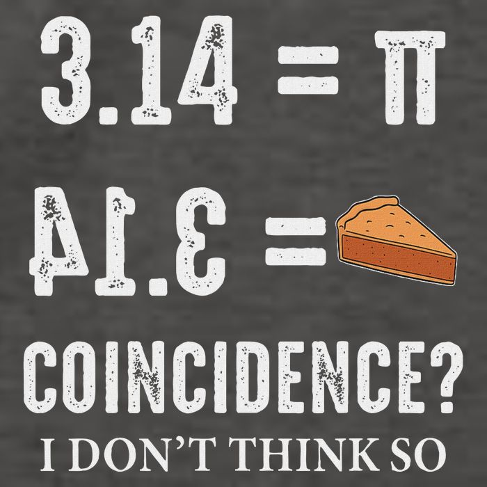 Funny Pi 314 = Pie Coincidence I Think Not Math Pun Vector Backpack