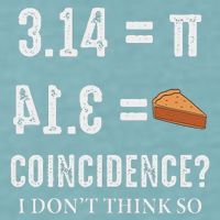 Funny Pi 314 = Pie Coincidence I Think Not Math Pun Sueded Cloud Jersey T-Shirt