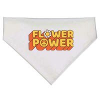 Flower Power 60's 70's Hippie Retro Vintage Positive Mind USA-Made Doggie Bandana