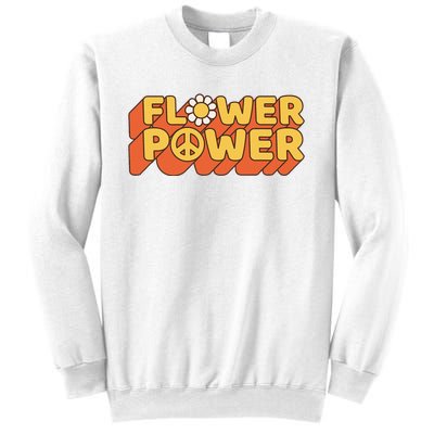 Flower Power 60's 70's Hippie Retro Vintage Positive Mind Sweatshirt