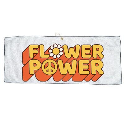 Flower Power 60's 70's Hippie Retro Vintage Positive Mind Large Microfiber Waffle Golf Towel