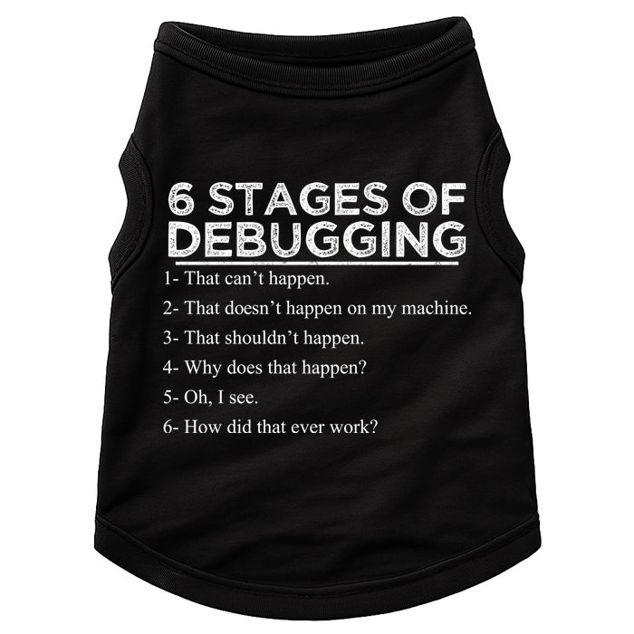 Funny Programmer 6 Stages Of Debugging Doggie Tank