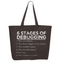 Funny Programmer 6 Stages Of Debugging 25L Jumbo Tote