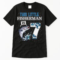 Fishing Party 7 Year Old Birthday Fisherman 7th Fisher Tall T-Shirt