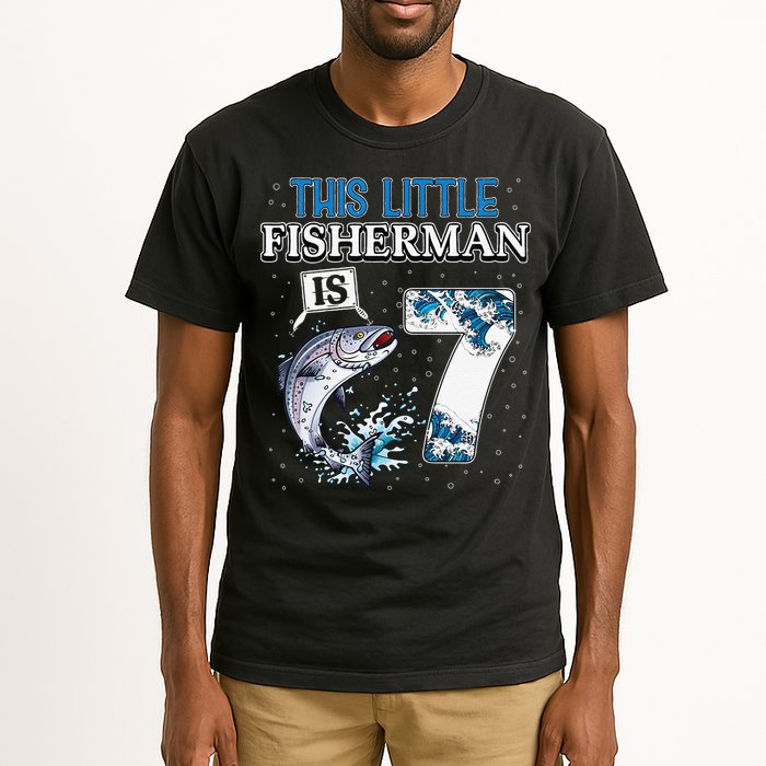 Fishing Party 7 Year Old Birthday Fisherman 7th Fisher Tall T-Shirt