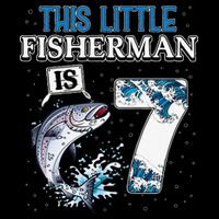 Fishing Party 7 Year Old Birthday Fisherman 7th Fisher Tall T-Shirt