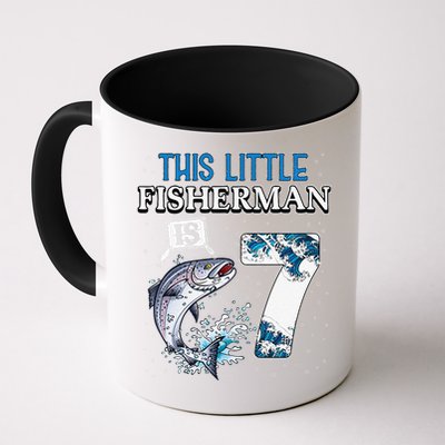 Fishing Party 7 Year Old Birthday Fisherman 7th Fisher Mug