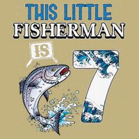 Fishing Party 7 Year Old Birthday Fisherman 7th Fisher Cooling Performance Crew T-Shirt