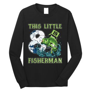 Fishing Party 8 Year Old Birthday Fisherman 8th Fisher Long Sleeve Shirt