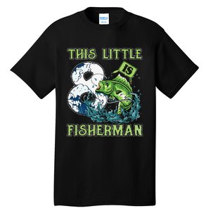 Fishing Party 8 Year Old Birthday Fisherman 8th Fisher Tall T-Shirt