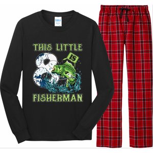 Fishing Party 8 Year Old Birthday Fisherman 8th Fisher Long Sleeve Pajama Set