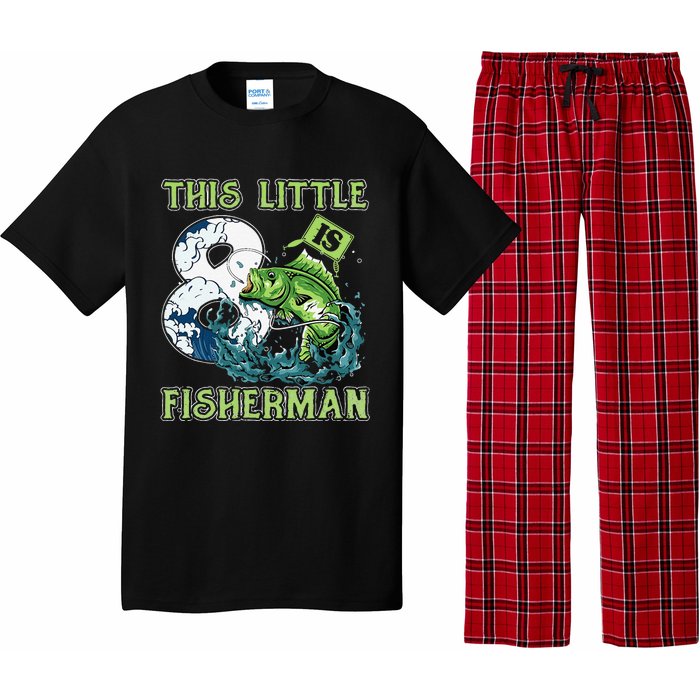 Fishing Party 8 Year Old Birthday Fisherman 8th Fisher Pajama Set