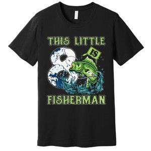 Fishing Party 8 Year Old Birthday Fisherman 8th Fisher Premium T-Shirt