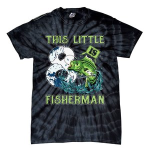 Fishing Party 8 Year Old Birthday Fisherman 8th Fisher Tie-Dye T-Shirt