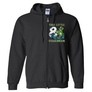 Fishing Party 8 Year Old Birthday Fisherman 8th Fisher Full Zip Hoodie