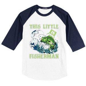 Fishing Party 8 Year Old Birthday Fisherman 8th Fisher Baseball Sleeve Shirt