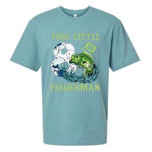 Fishing Party 8 Year Old Birthday Fisherman 8th Fisher Sueded Cloud Jersey T-Shirt