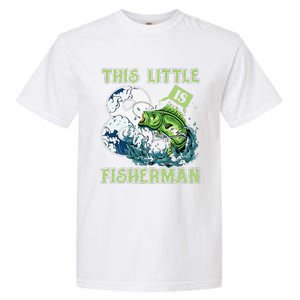 Fishing Party 8 Year Old Birthday Fisherman 8th Fisher Garment-Dyed Heavyweight T-Shirt