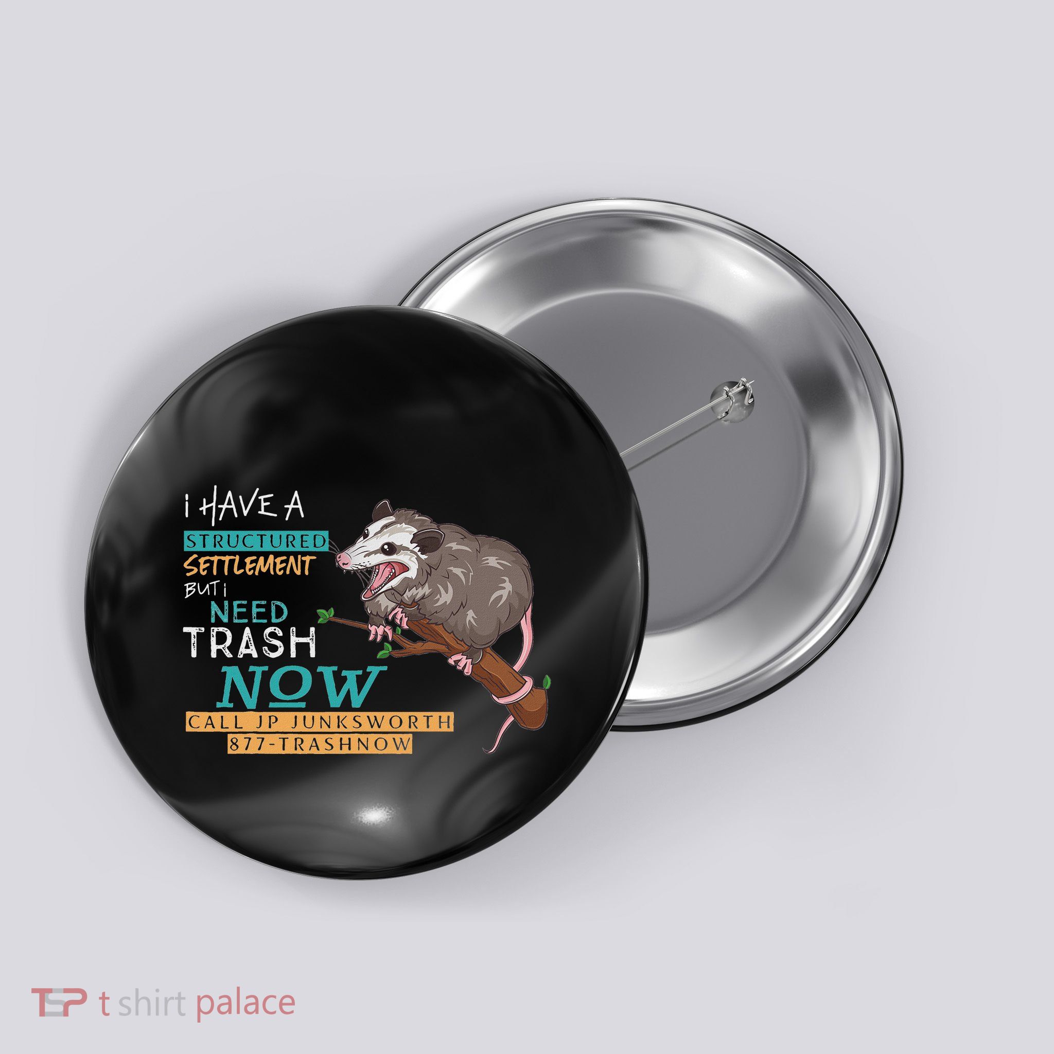Funny Possum 877 Trashnow Button