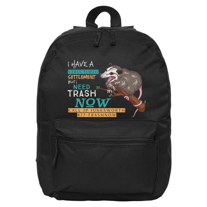 Funny Possum 877 Trashnow 16 in Basic Backpack