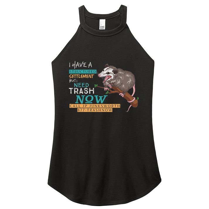 Funny Possum 877 Trashnow Women's Perfect Tri Rocker Tank