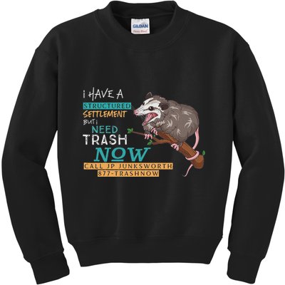 Funny Possum 877 Trashnow Kids Sweatshirt