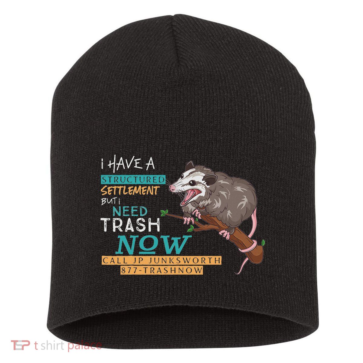 Funny Possum 877 Trashnow Short Acrylic Beanie